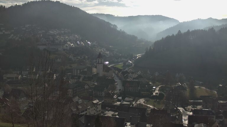 Dieses Bild zeigt eine Webcam-Aufnahme von Ottenhöfen, aufgenommen am Samstag, den 20.12.2025 um 12:10 Uhr