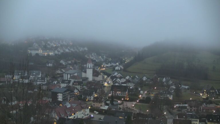 Dieses Bild zeigt eine Webcam-Aufnahme von Ottenhöfen, aufgenommen am Montag, den 22.12.2025 um 08:00 Uhr