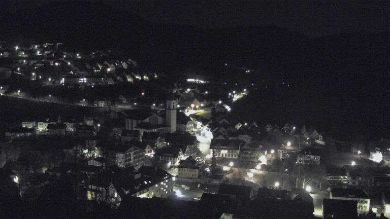 Dieses Bild zeigt eine Webcam-Aufnahme von Ottenhöfen, aufgenommen am Freitag, den 19.12.2025 um 01:30 Uhr