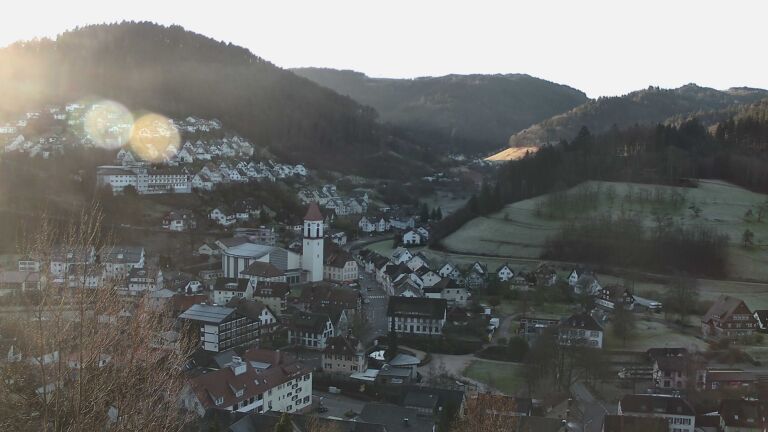 Dieses Bild zeigt eine Webcam-Aufnahme von Ottenhöfen, aufgenommen am Sonntag, den 08.02.2026 um 08:40 Uhr