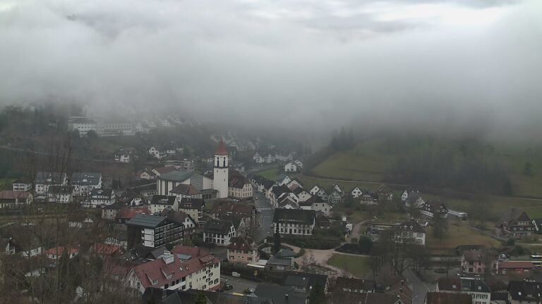 Dieses Bild zeigt eine Webcam-Aufnahme von Ottenhöfen, aufgenommen am Dienstag, den 03.02.2026 um 08:40 Uhr