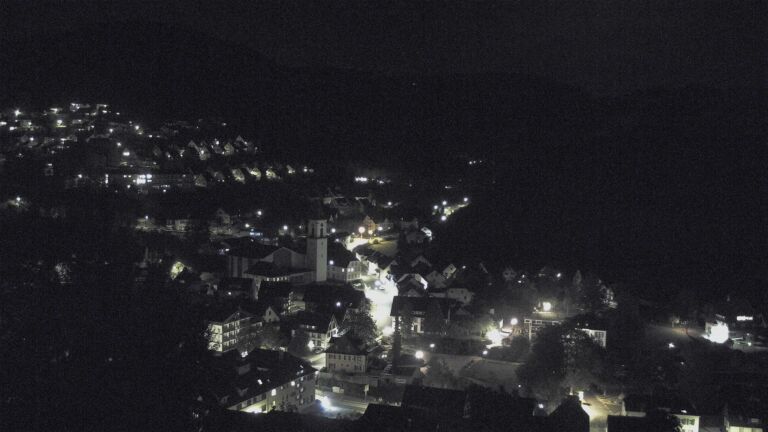 Dieses Bild zeigt eine Webcam-Aufnahme von Ottenhöfen, aufgenommen am Donnerstag, den 08.10.2026 um 23:00 Uhr
