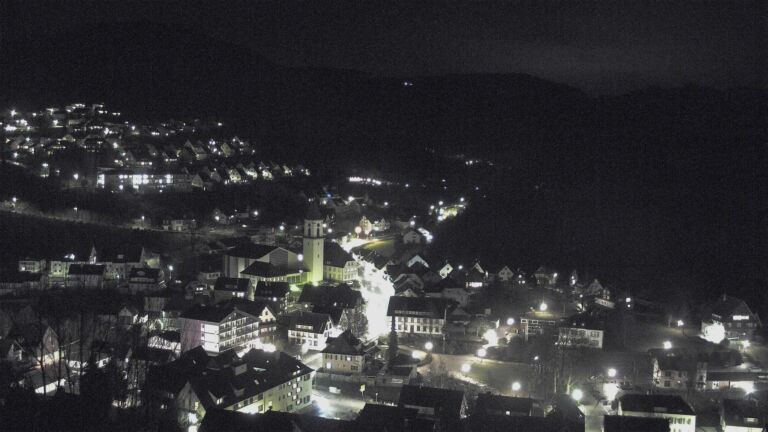 Dieses Bild zeigt eine Webcam-Aufnahme von Ottenhöfen, aufgenommen am Freitag, den 13.02.2026 um 20:40 Uhr