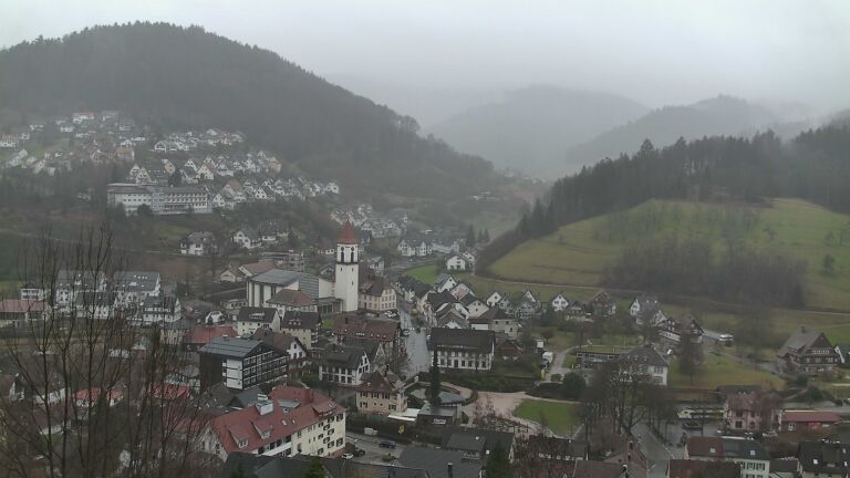 Dieses Bild zeigt eine Webcam-Aufnahme von Ottenhöfen, aufgenommen am Samstag, den 21.02.2026 um 12:00 Uhr