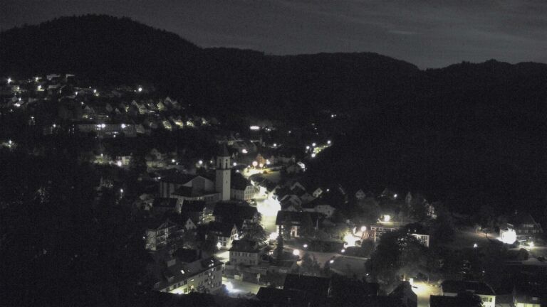 Dieses Bild zeigt eine Webcam-Aufnahme von Ottenhöfen, aufgenommen am Donnerstag, den 24.09.2026 um 01:00 Uhr
