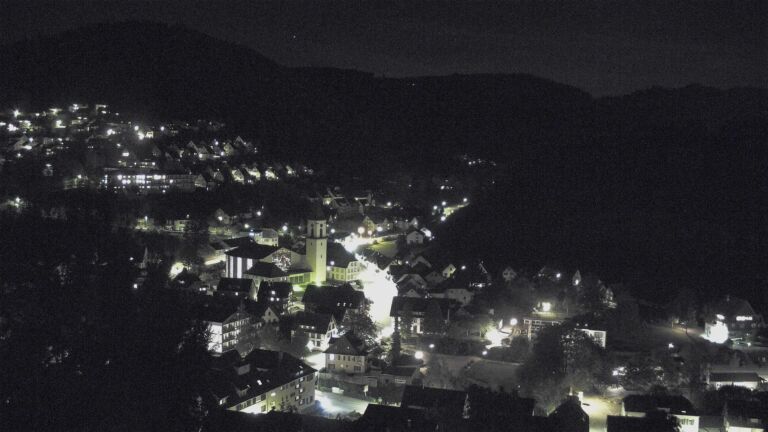 Dieses Bild zeigt eine Webcam-Aufnahme von Ottenhöfen, aufgenommen am Mittwoch, den 14.10.2026 um 21:00 Uhr