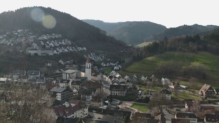 Dieses Bild zeigt eine Webcam-Aufnahme von Ottenhöfen, aufgenommen am Samstag, den 28.02.2026 um 09:10 Uhr