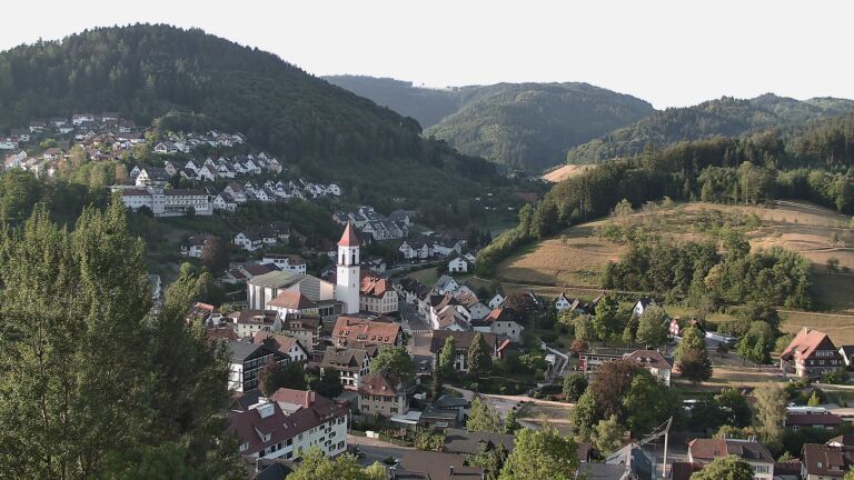 Dieses Bild zeigt eine Webcam-Aufnahme von Ottenhöfen, aufgenommen am Dienstag, den 11.08.2026 um 07:40 Uhr