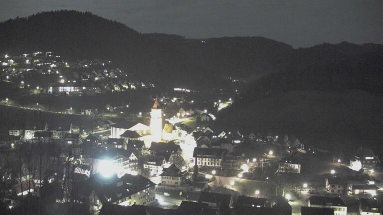 Dieses Bild zeigt eine Webcam-Aufnahme von Ottenhöfen, aufgenommen am Samstag, den 31.01.2026 um 19:50 Uhr