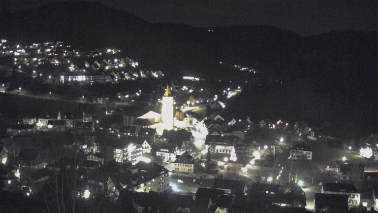 Dieses Bild zeigt eine Webcam-Aufnahme von Ottenhöfen, aufgenommen am Montag, den 15.12.2025 um 21:00 Uhr