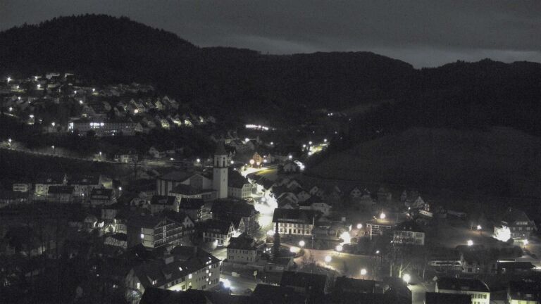 Dieses Bild zeigt eine Webcam-Aufnahme von Ottenhöfen, aufgenommen am Montag, den 02.02.2026 um 03:30 Uhr